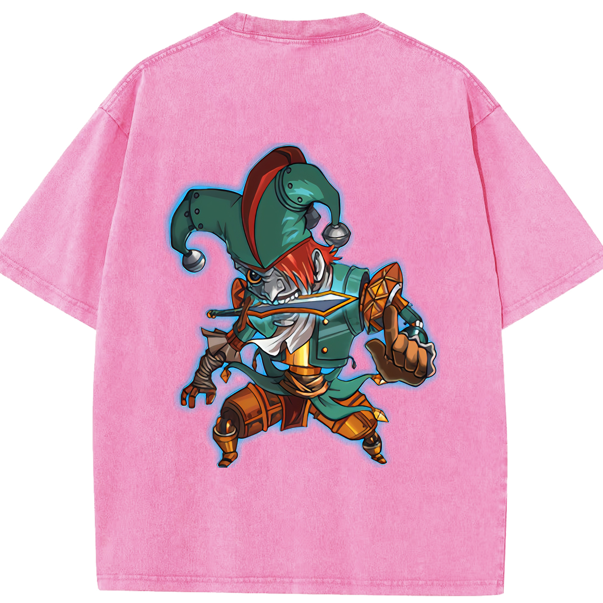 リーグ・オブ・レジェンド League of Legends LOL 綿100% ヴィンテージ風 半袖Tシャツ（背面プリント）